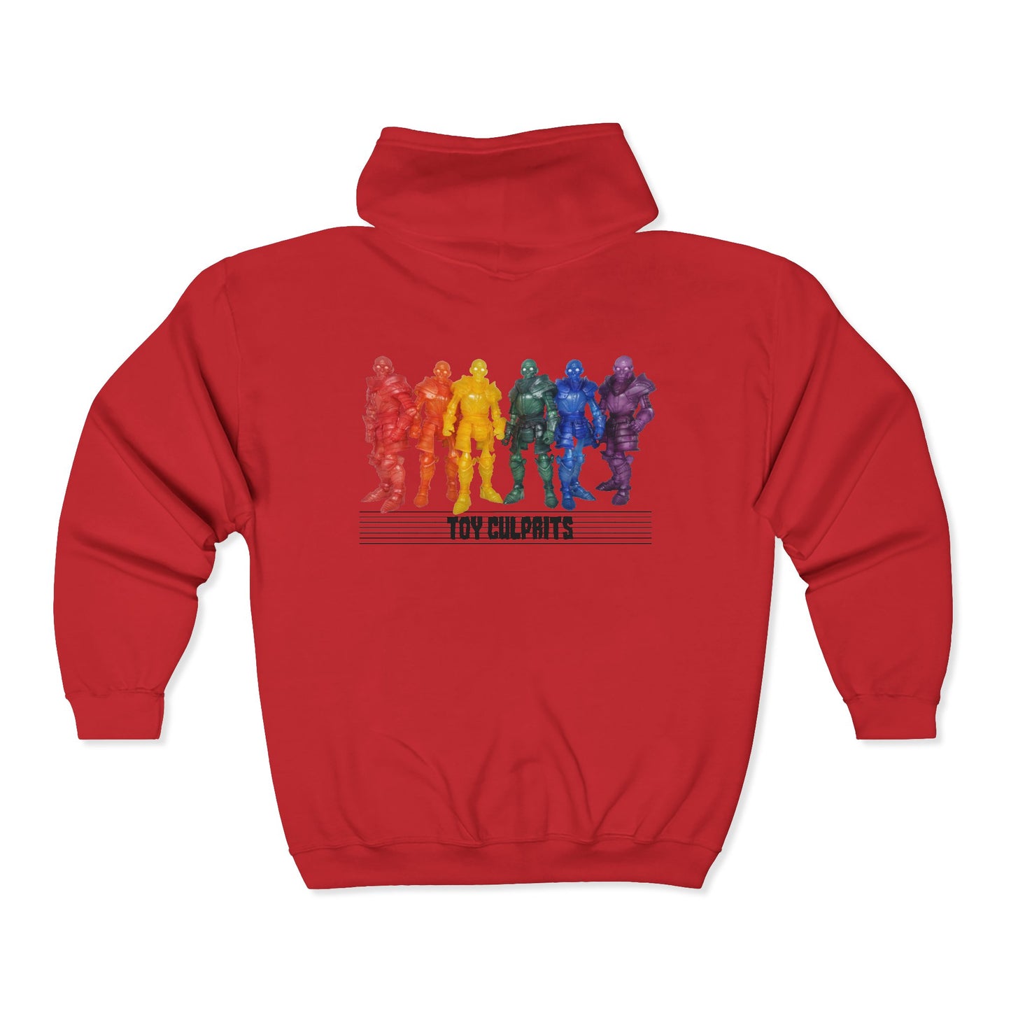 Rainbow Ghosts w/ Toy Culprits Black Logo | Mythic Legions | Fan Art | Full Zip Hoodie
