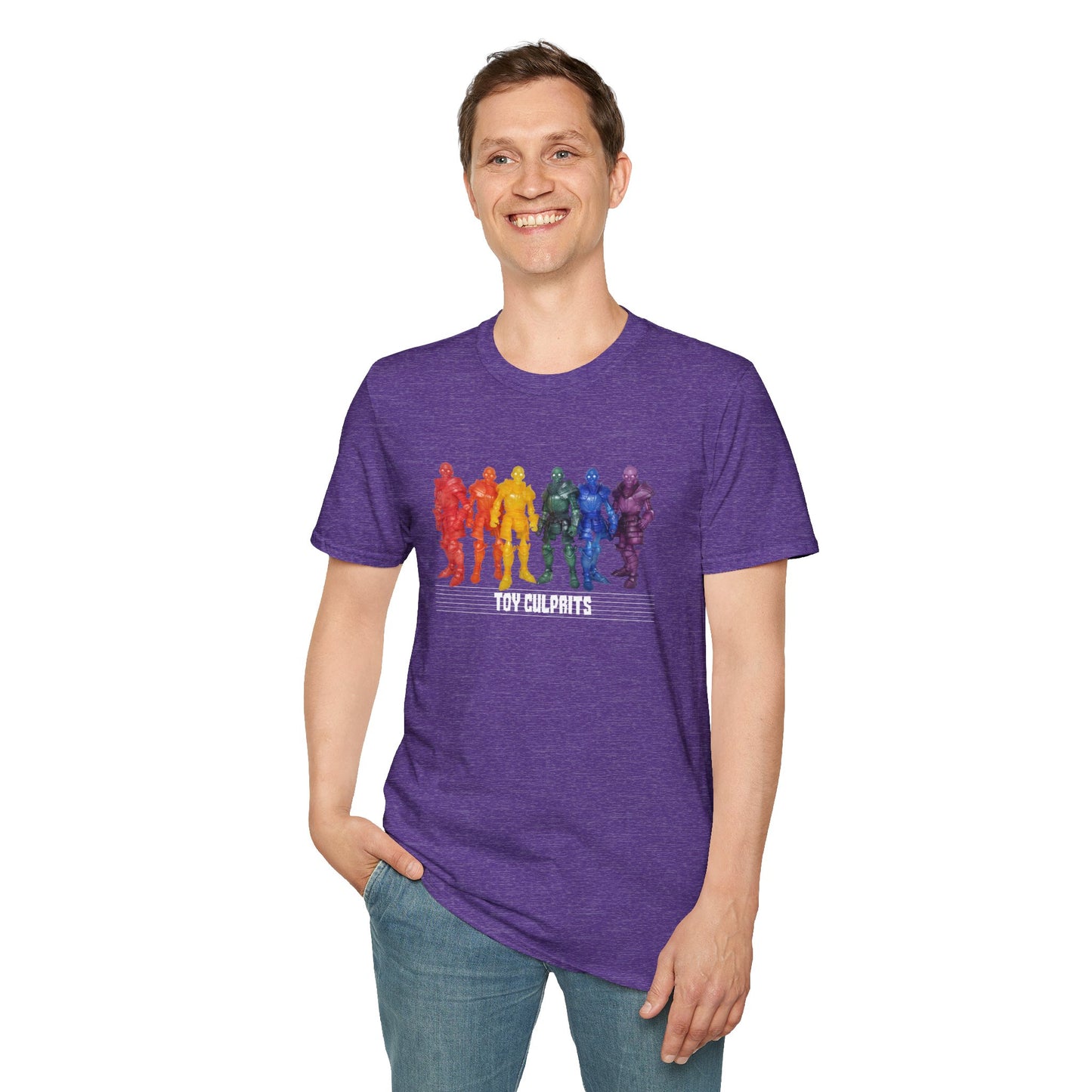 Rainbow Ghosts w/ Toy Culprits White Logo | Mythic Legions | Fan Art | Soft T-Shirt