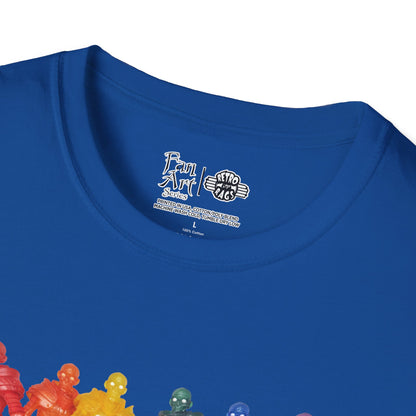 Rainbow Ghosts w/ Toy Culprits White Logo | Mythic Legions | Fan Art | Soft T-Shirt