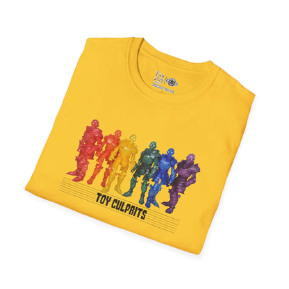 Rainbow Ghosts w/ Toy Culprits Black Logo | Mythic Legions | Fan Art | Soft T-Shirt