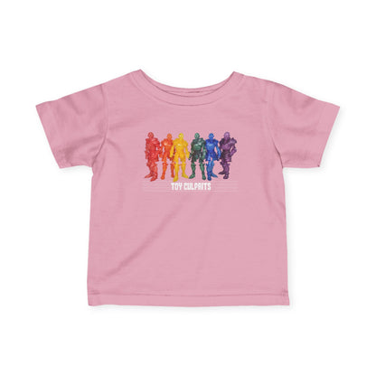 Rainbow Ghosts w/ Toy Culprits White Logo | Mythic Legions | Fan Art | Infant T-Shirt