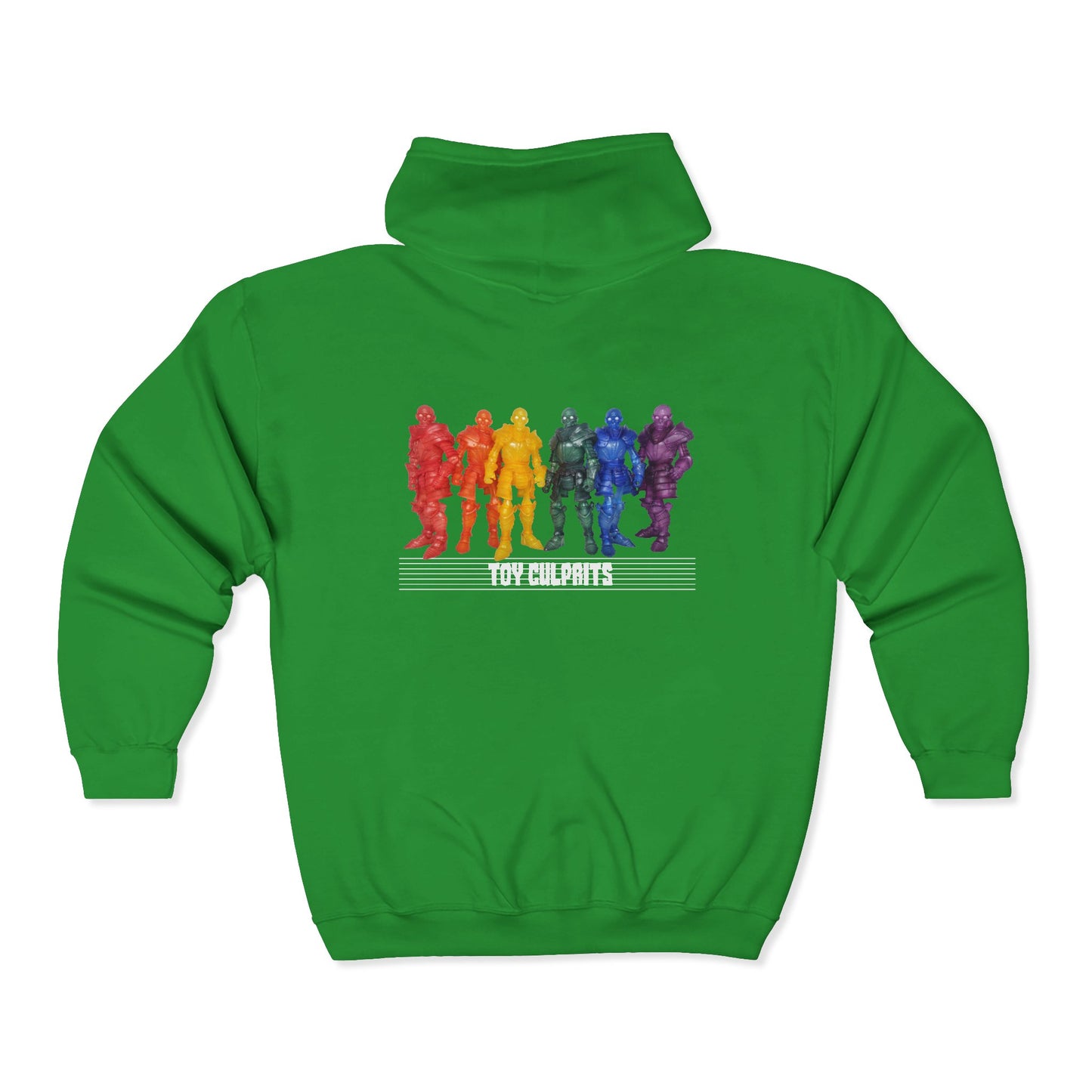 Rainbow Ghosts w/ Toy Culprits White Logo | Mythic Legions | Fan Art | Full Zip Hoodie
