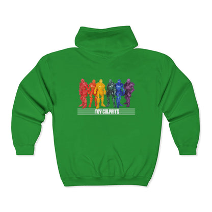 Rainbow Ghosts w/ Toy Culprits White Logo | Mythic Legions | Fan Art | Full Zip Hoodie