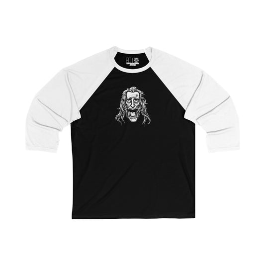 Jacob Marley | White | Figura Obscura | 3\4 Sleeve Baseball T-Shirt