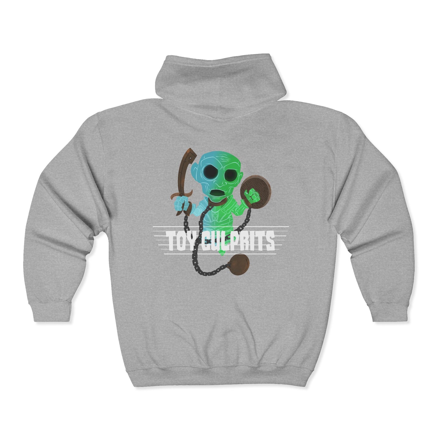 Toy Culprits Blue & Green Ghost | Mythic Legions | Fan Art | Full Zip Hoodie