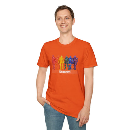 Rainbow Ghosts w/ Toy Culprits White Logo | Mythic Legions | Fan Art | Soft T-Shirt