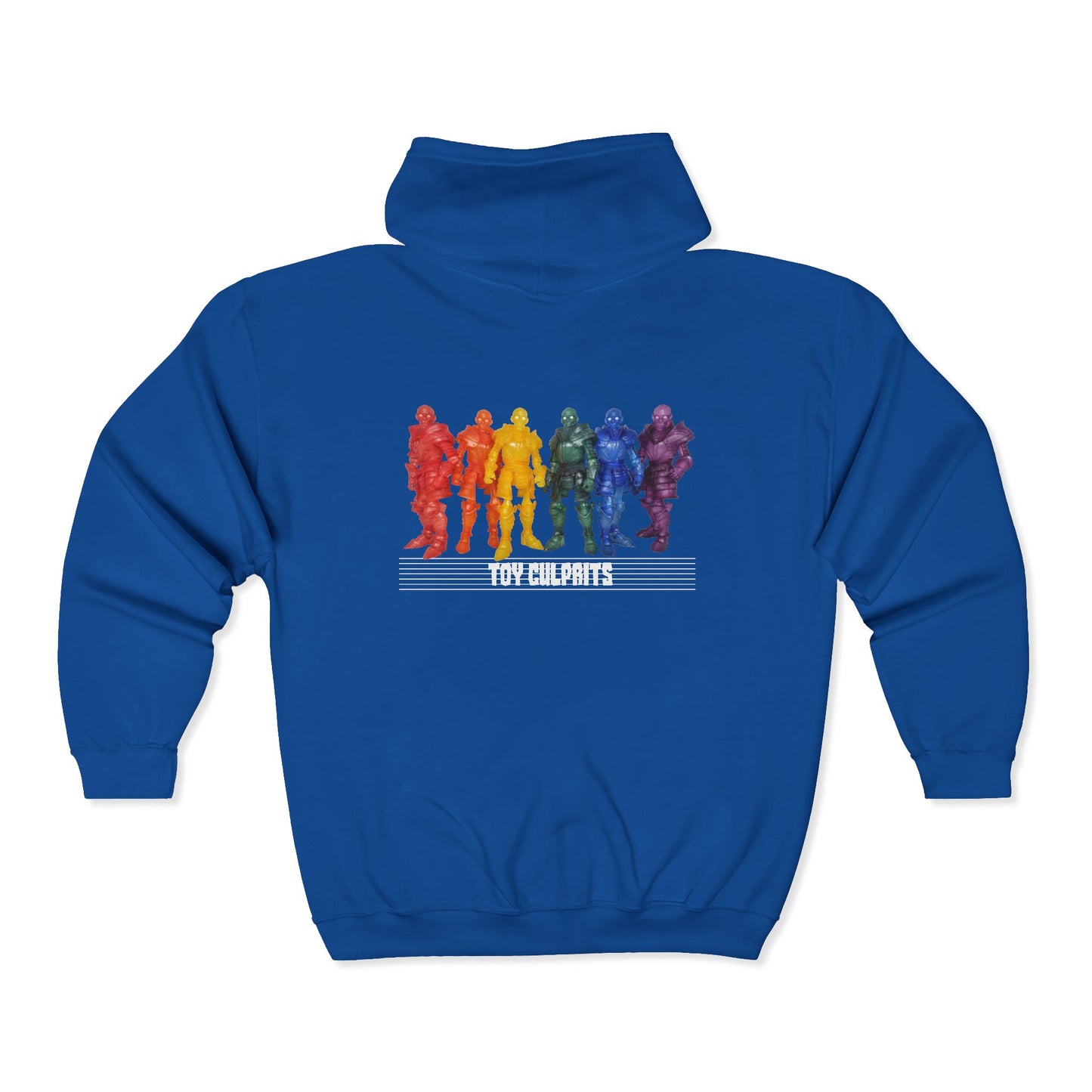 Rainbow Ghosts w/ Toy Culprits White Logo | Mythic Legions | Fan Art | Full Zip Hoodie