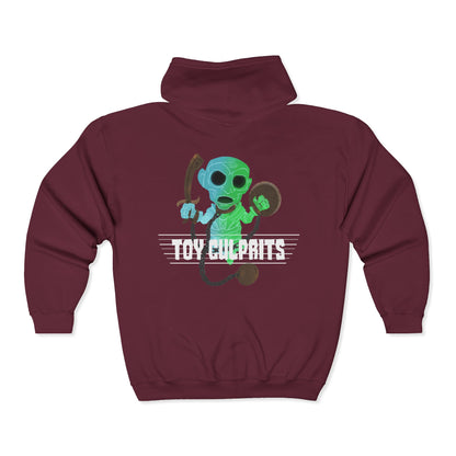 Toy Culprits Blue & Green Ghost | Mythic Legions | Fan Art | Full Zip Hoodie