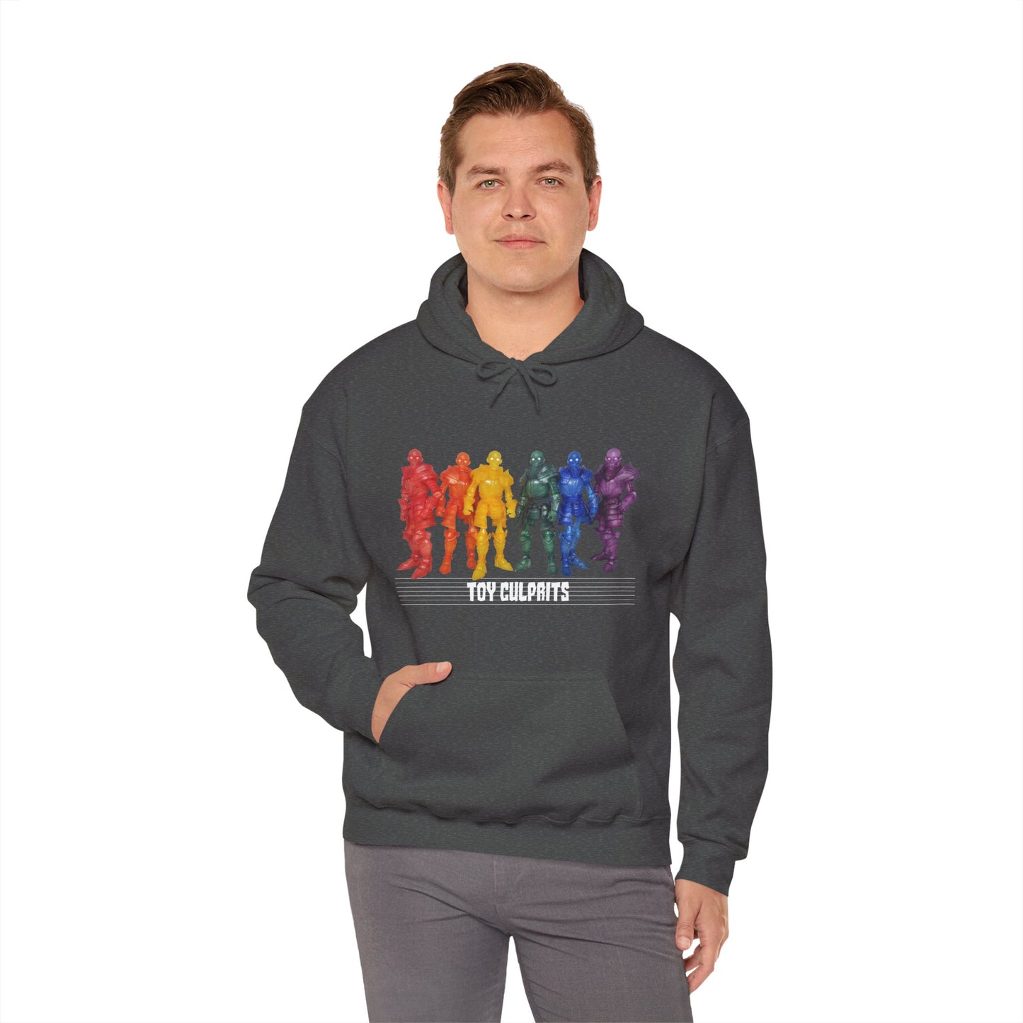 Rainbow Ghosts w/ Toy Culprits White Logo | Mythic Legions | Fan Art | Pullover Hooodie