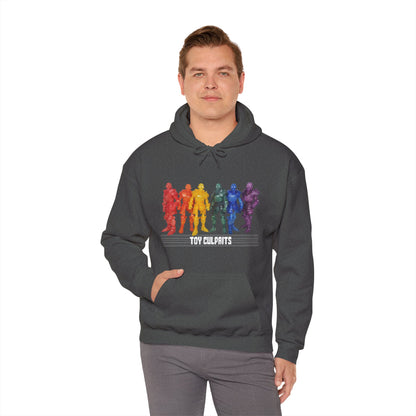 Rainbow Ghosts w/ Toy Culprits White Logo | Mythic Legions | Fan Art | Pullover Hooodie