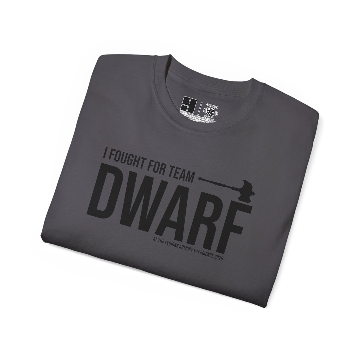 Team Dwarf Legions Con 2026 (Black Logo)  | Mythic Legions | Standard T-Shirt