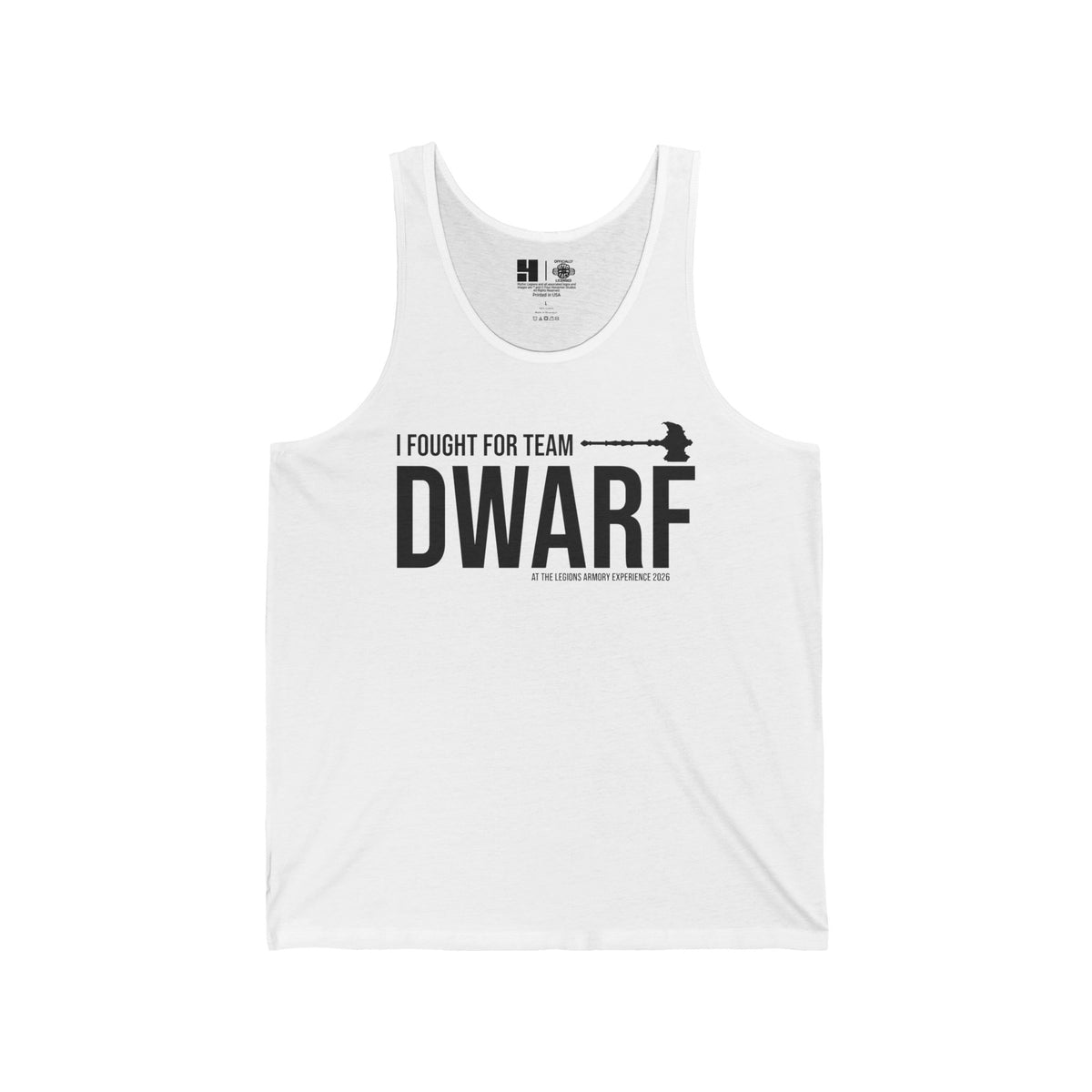 Team Dwarf Legions Con 2026 (Black Logo) | Mythic Legions | Tank Top