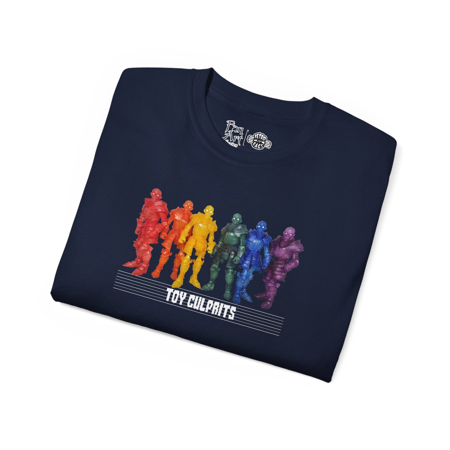 Rainbow Ghosts w/ Toy Culprits White Logo | Mythic Legions | Fan Art | Standard T-Shirt