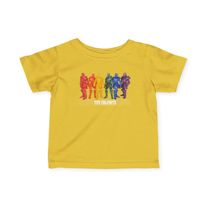Rainbow Ghosts w/ Toy Culprits White Logo | Mythic Legions | Fan Art | Infant T-Shirt