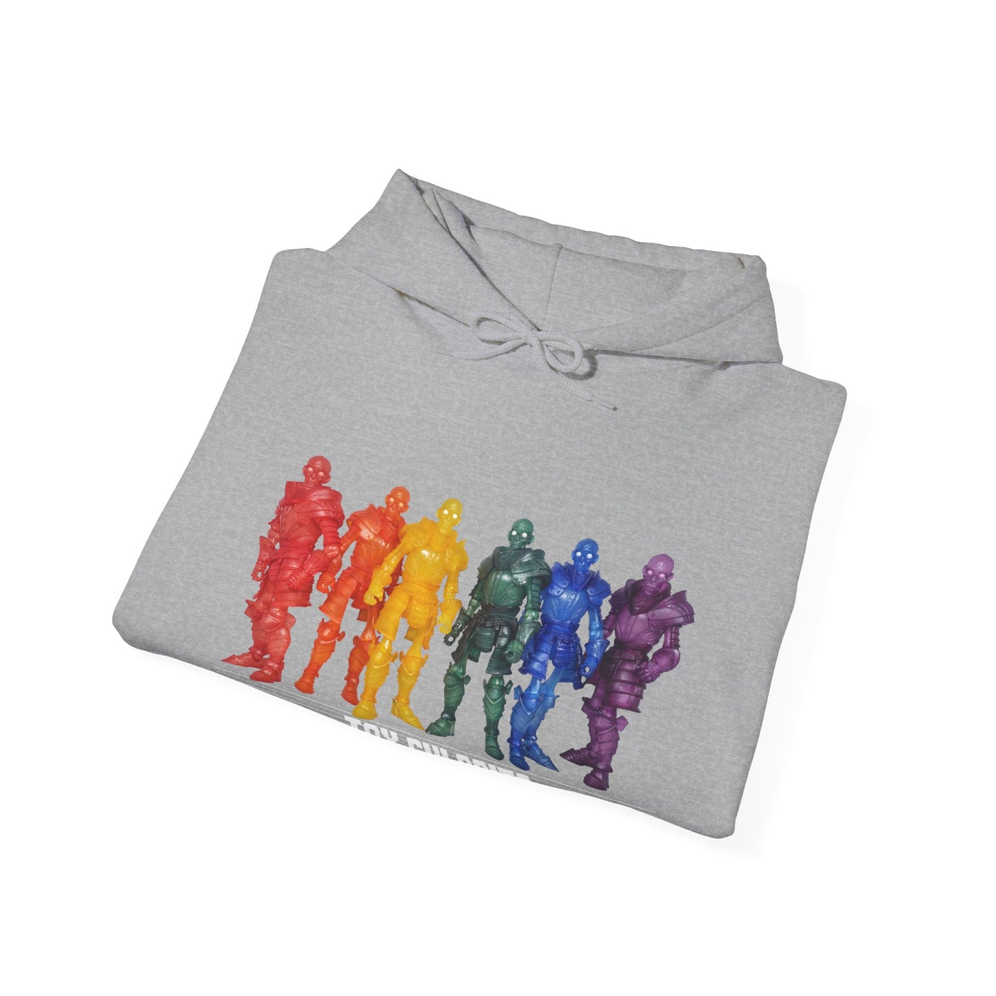Rainbow Ghosts w/ Toy Culprits White Logo | Mythic Legions | Fan Art | Pullover Hooodie