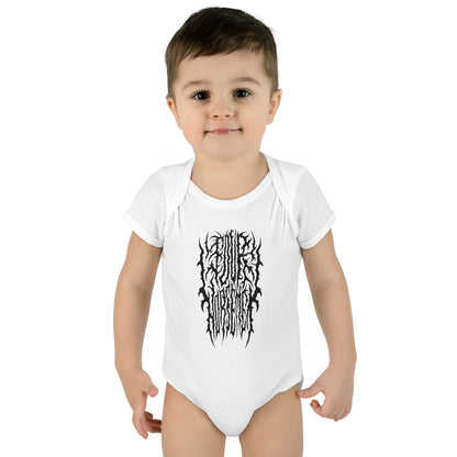 4H Metal Logo Black | Mythic Legions | Baby Bodysuit