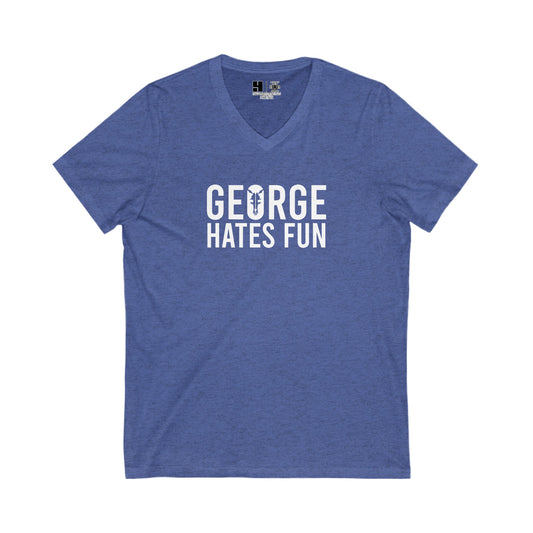 George Hates Fun | Mythic Legions | V-Neck T-Shirt