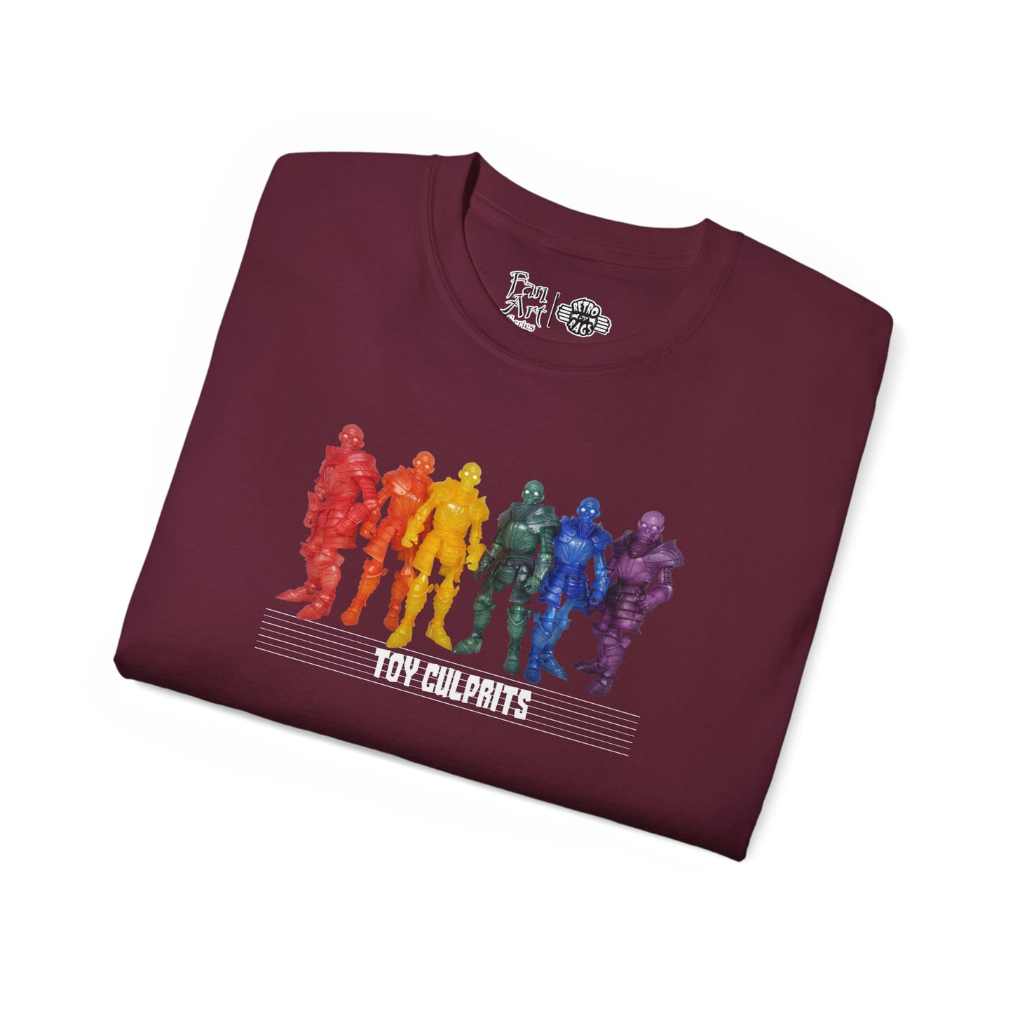 Rainbow Ghosts w/ Toy Culprits White Logo | Mythic Legions | Fan Art | Standard T-Shirt