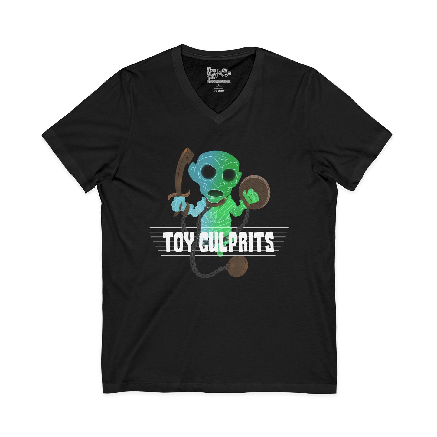 Toy Culprits Blue & Green Ghost | Mythic Legions | Fan Art | V-Neck T-Shirt