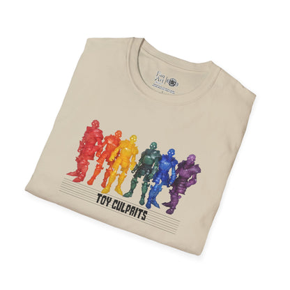 Rainbow Ghosts w/ Toy Culprits Black Logo | Mythic Legions | Fan Art | Soft T-Shirt