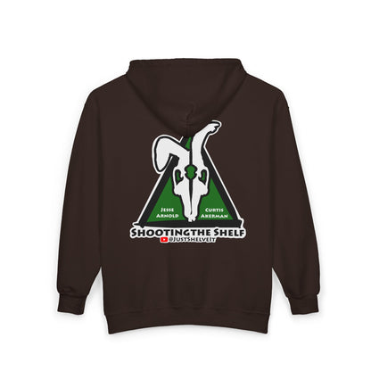 Shooting the Shelf Logo | Mythic Legions | Fan Art | Full Zip Hoodie