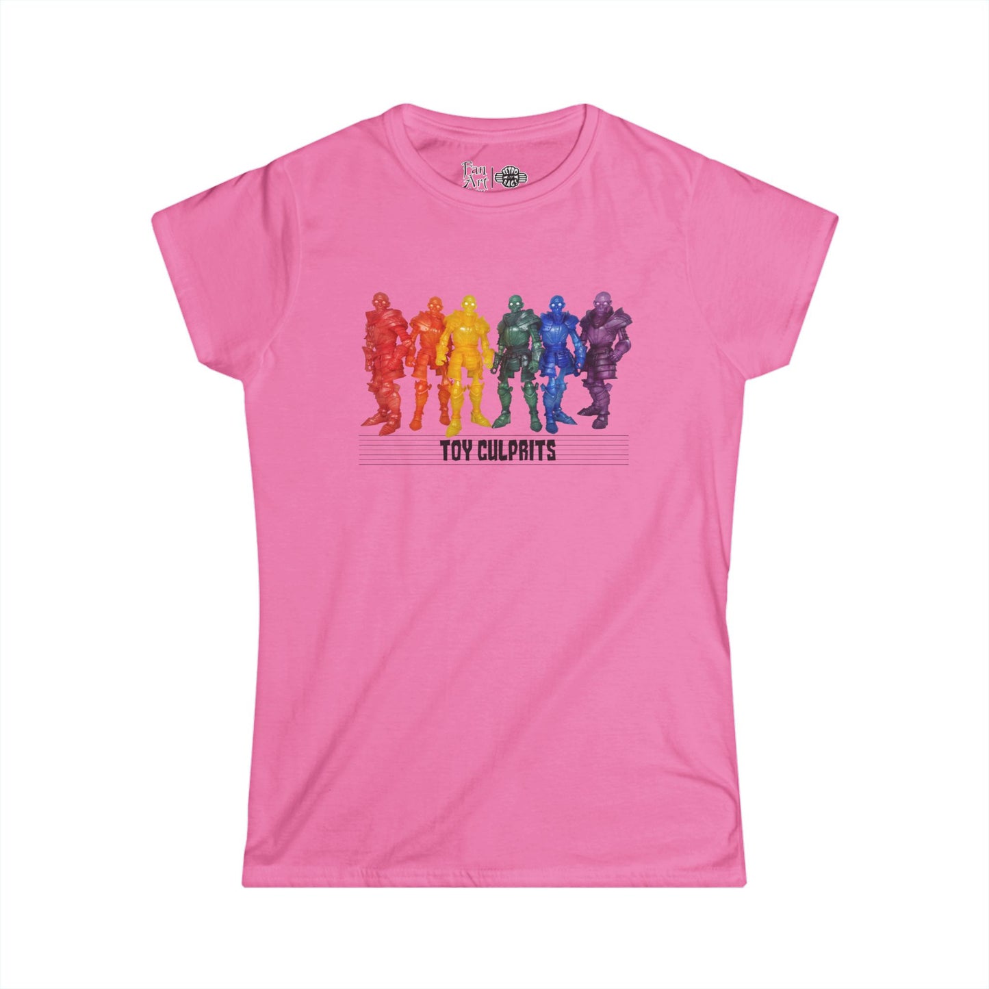 Rainbow Ghosts w/ Toy Culprits Black Logo | Mythic Legions | Fan Art | Women's T-Shirt