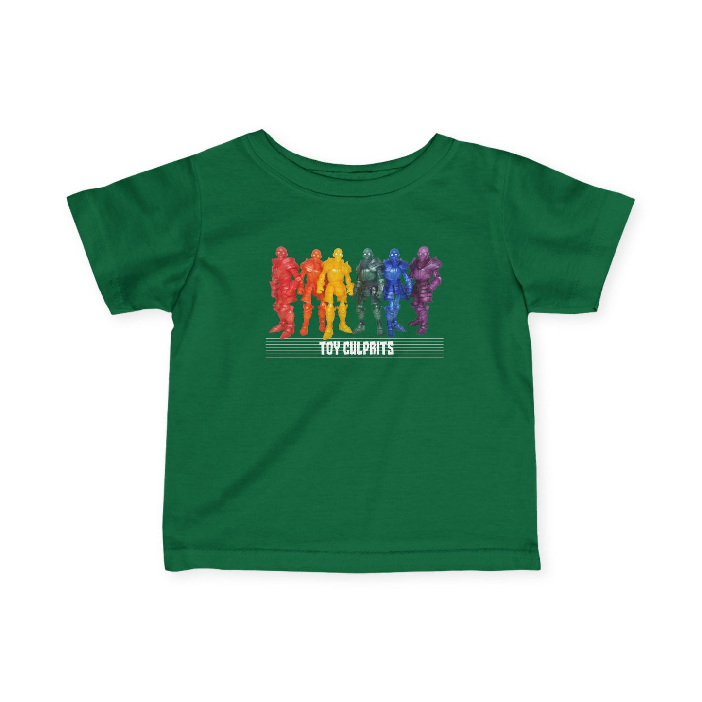 Rainbow Ghosts w/ Toy Culprits White Logo | Mythic Legions | Fan Art | Infant T-Shirt