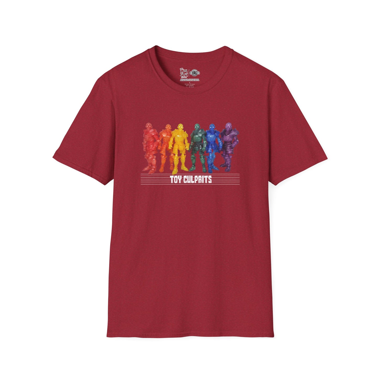 Rainbow Ghosts w/ Toy Culprits White Logo | Mythic Legions | Fan Art | Soft T-Shirt