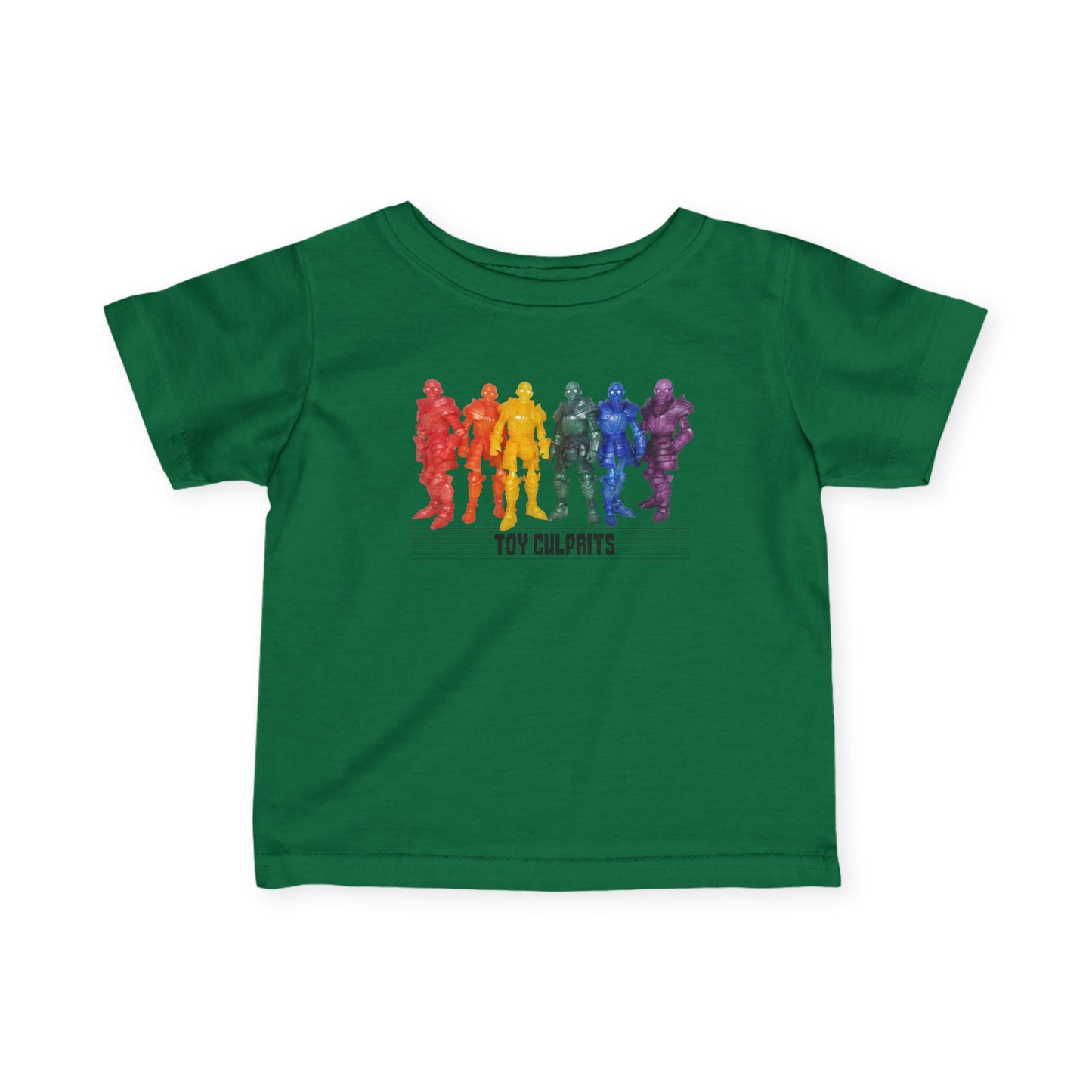 Rainbow Ghosts w/ Toy Culprits Black Logo | Mythic Legions | Fan Art | Infant T-Shirt