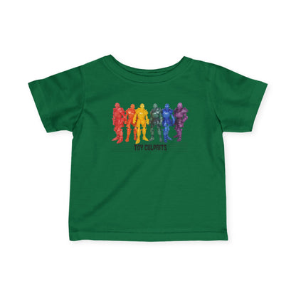 Rainbow Ghosts w/ Toy Culprits Black Logo | Mythic Legions | Fan Art | Infant T-Shirt