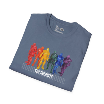 Rainbow Ghosts w/ Toy Culprits White Logo | Mythic Legions | Fan Art | Soft T-Shirt