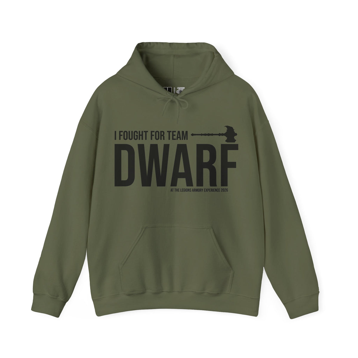 Team Dwarf Legions Con 2026 (Black Logo) | Mythic Legions | Pullover Hooodie