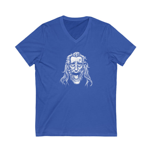 Jacob Marley | White | Figura Obscura | V-Neck T-Shirt