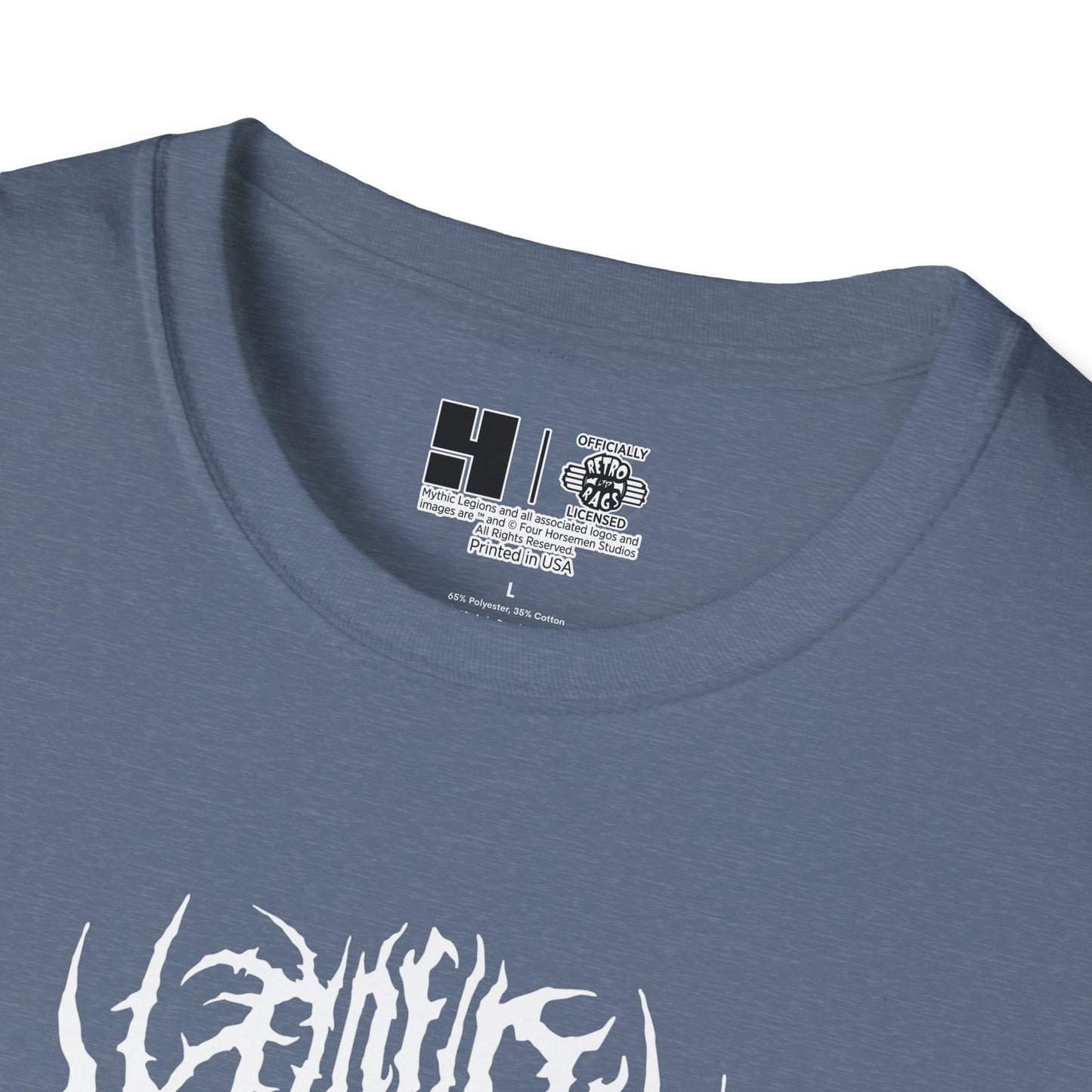 4H Metal Logo White | Mythic Legions | Soft T-Shirt