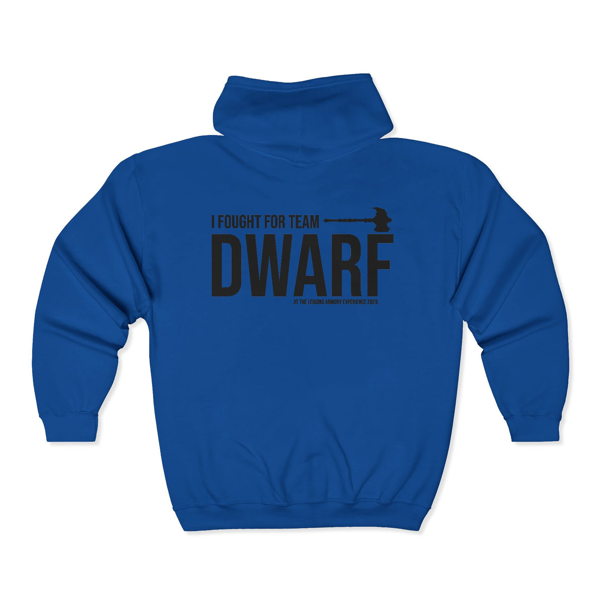 Team Dwarf Legions Con 2026 (Black Logo) | Mythic Legions | Full Zip Hoodie