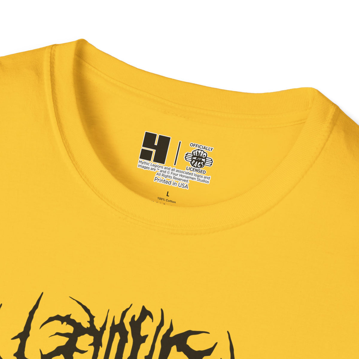 4H Metal Logo Black | Mythic Legions | Soft T-Shirt