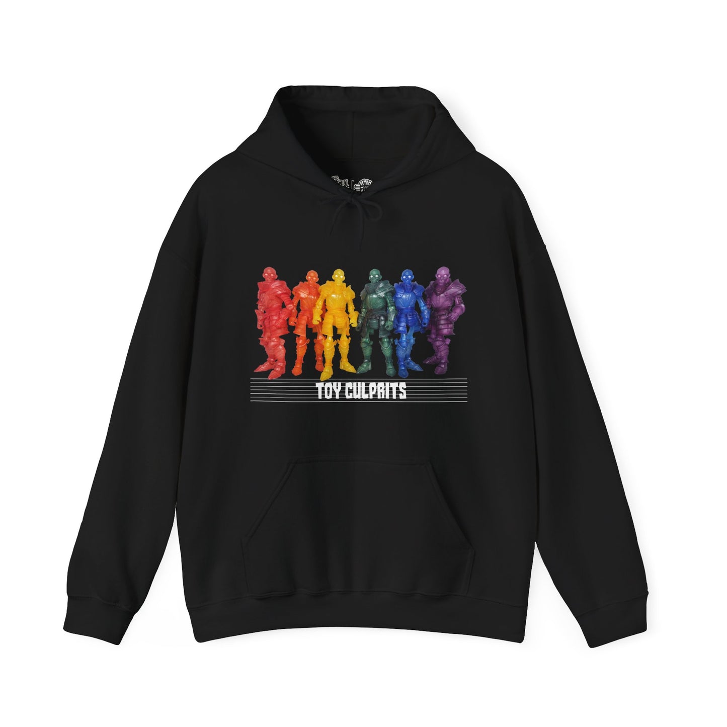 Rainbow Ghosts w/ Toy Culprits White Logo | Mythic Legions | Fan Art | Pullover Hooodie