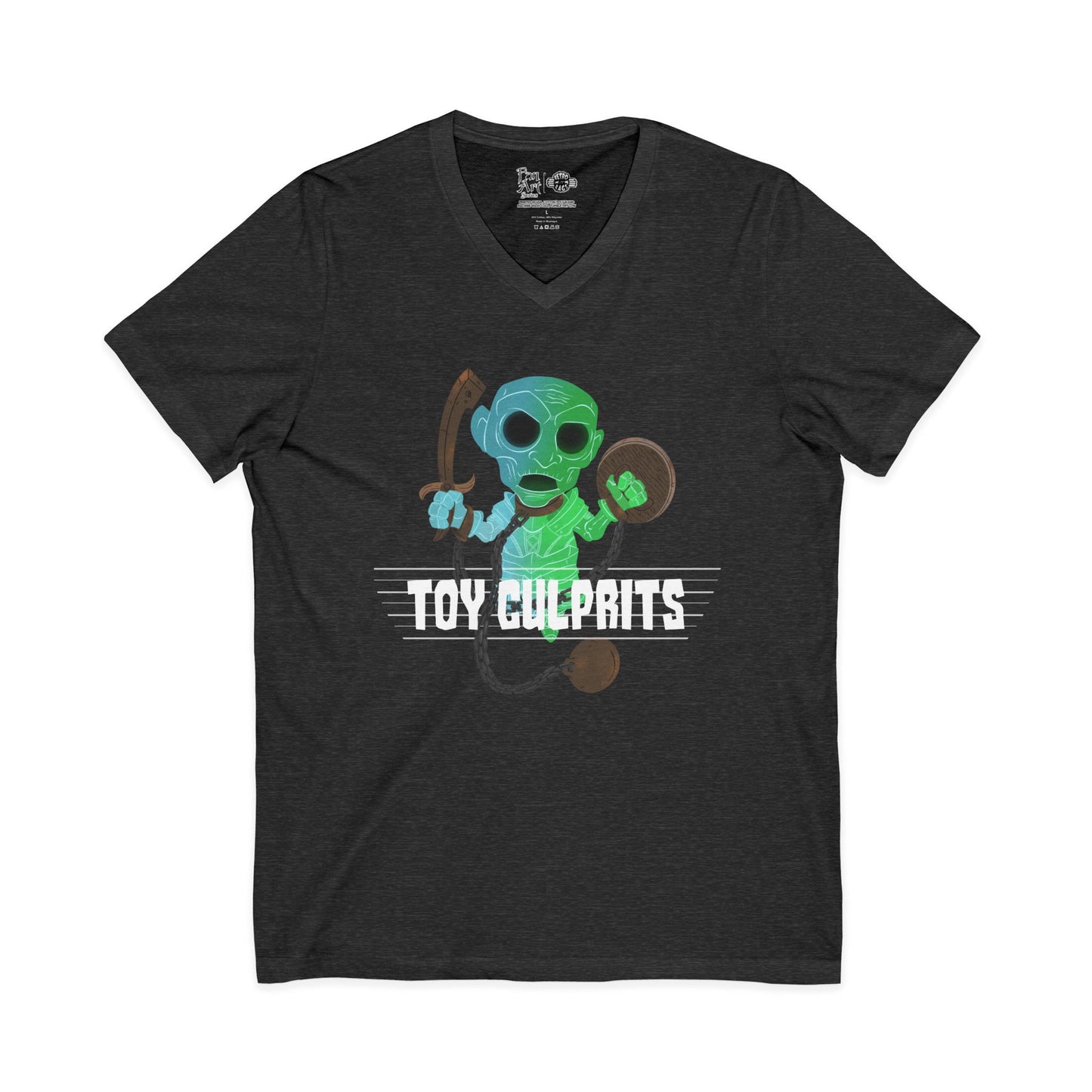 Toy Culprits Blue & Green Ghost | Mythic Legions | Fan Art | V-Neck T-Shirt