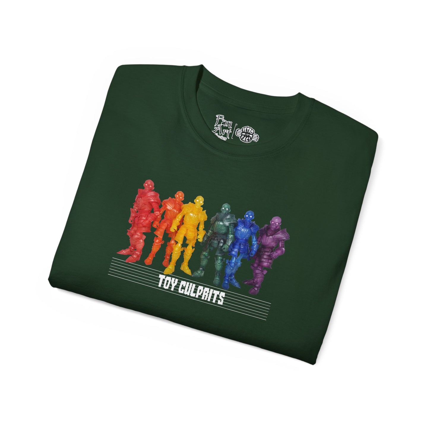 Rainbow Ghosts w/ Toy Culprits White Logo | Mythic Legions | Fan Art | Standard T-Shirt