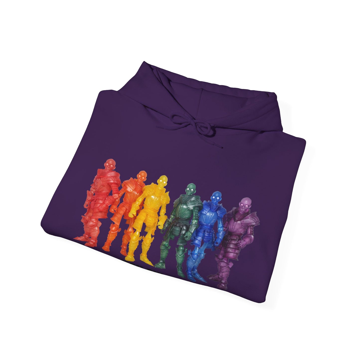Rainbow Ghosts w/ Toy Culprits Black Logo | Mythic Legions | Fan Art | Pullover Hooodie
