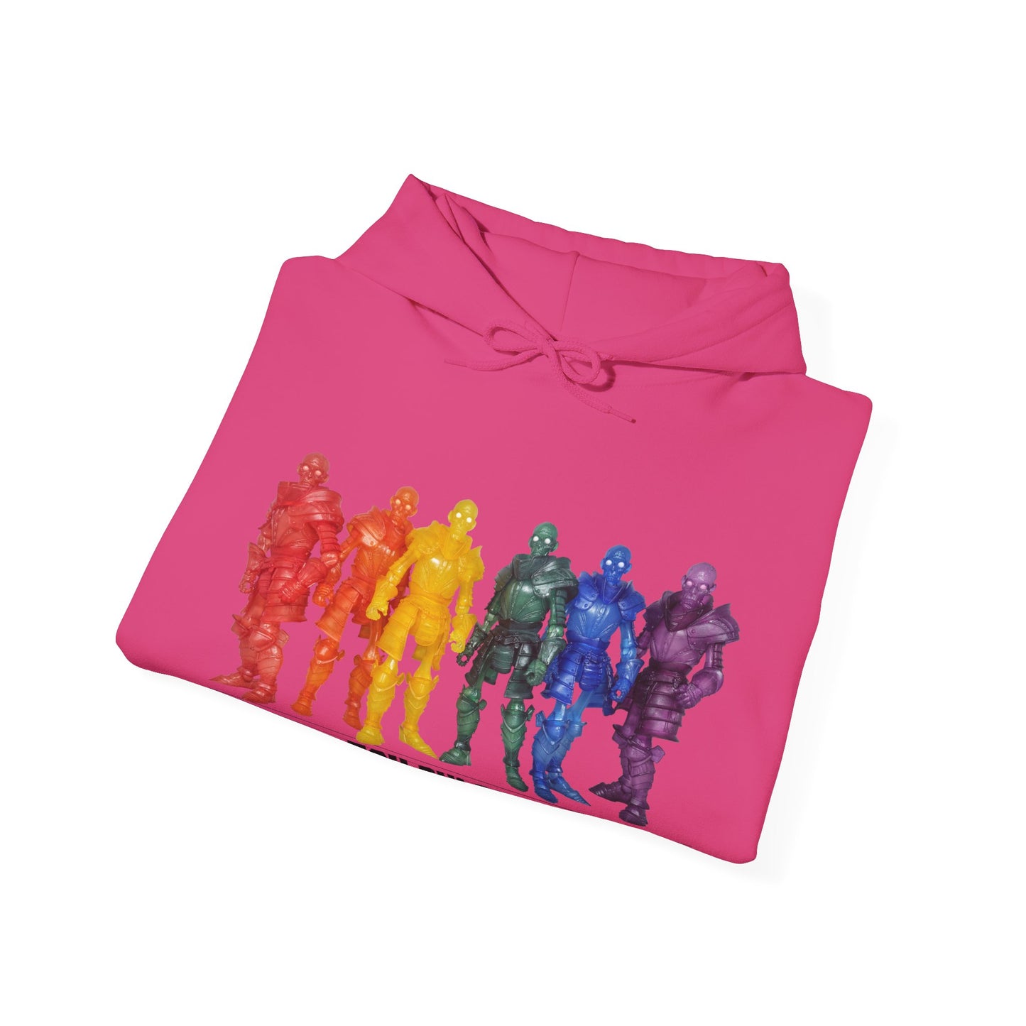 Rainbow Ghosts w/ Toy Culprits Black Logo | Mythic Legions | Fan Art | Pullover Hooodie