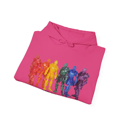 Rainbow Ghosts w/ Toy Culprits Black Logo | Mythic Legions | Fan Art | Pullover Hooodie