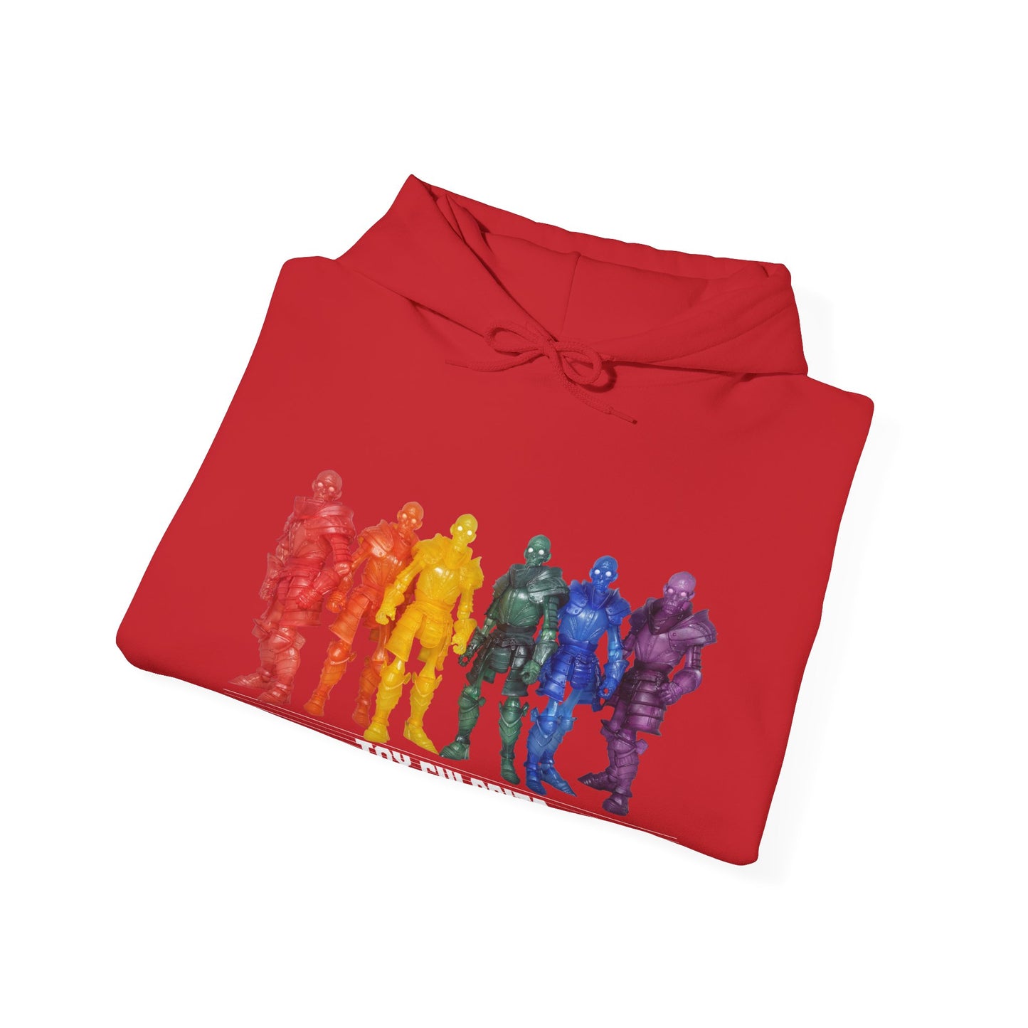 Rainbow Ghosts w/ Toy Culprits White Logo | Mythic Legions | Fan Art | Pullover Hooodie