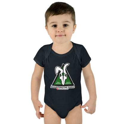 Shooting the Shelf Logo | Mythic Legions | Fan Art | Baby Bodysuit