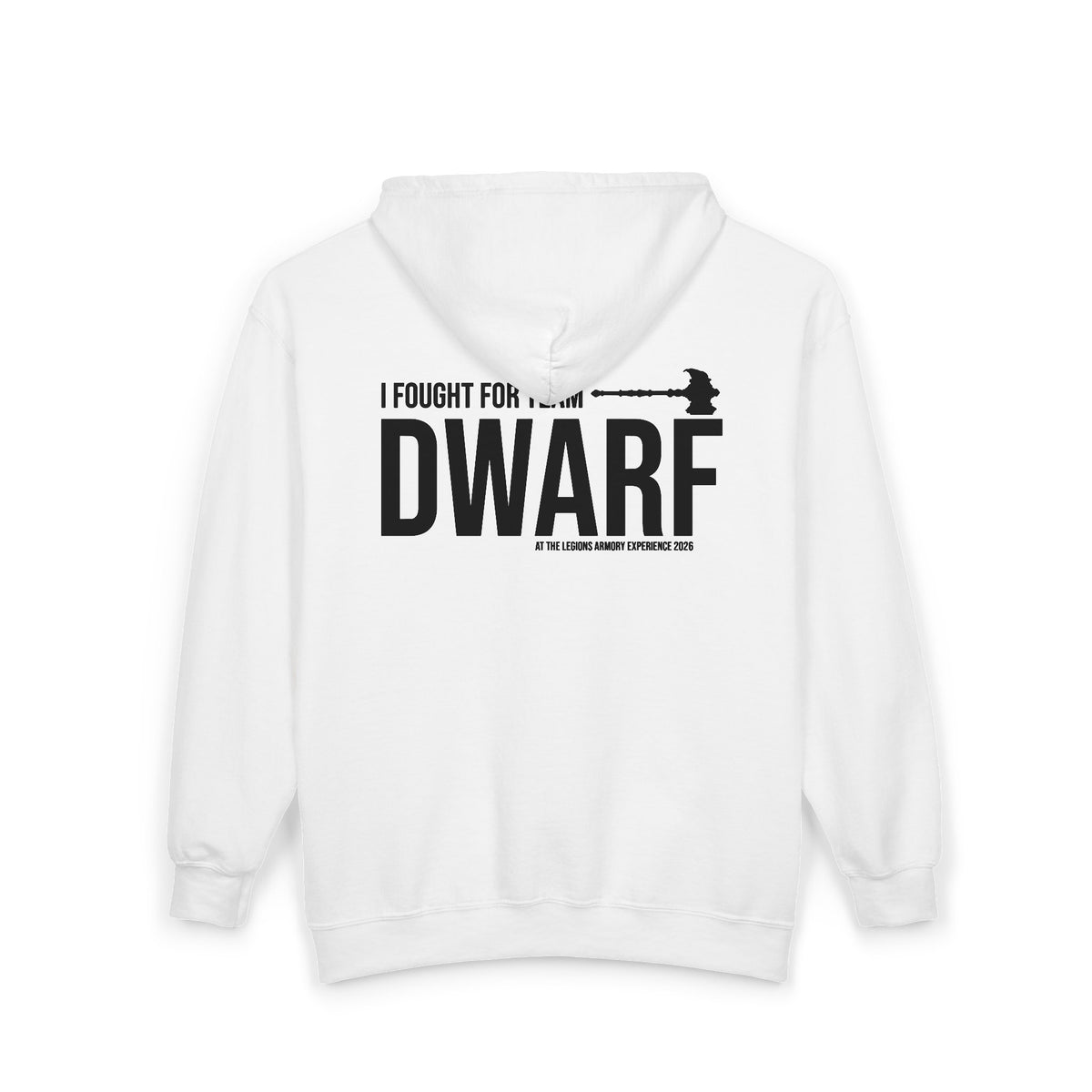 Team Dwarf Legions Con 2026 (Black Logo) | Mythic Legions | Full Zip Hoodie