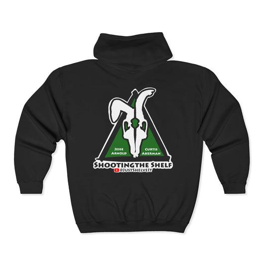 Shooting the Shelf Logo | Mythic Legions | Fan Art | Full Zip Hoodie