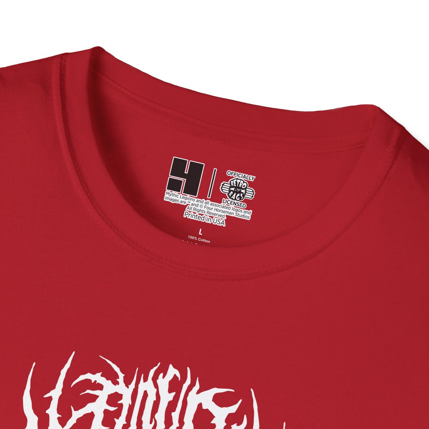 4H Metal Logo White | Mythic Legions | Soft T-Shirt