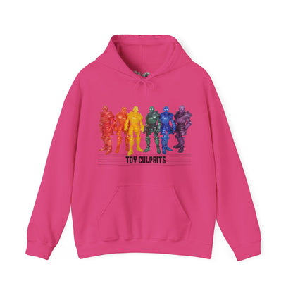 Rainbow Ghosts w/ Toy Culprits Black Logo | Mythic Legions | Fan Art | Pullover Hooodie