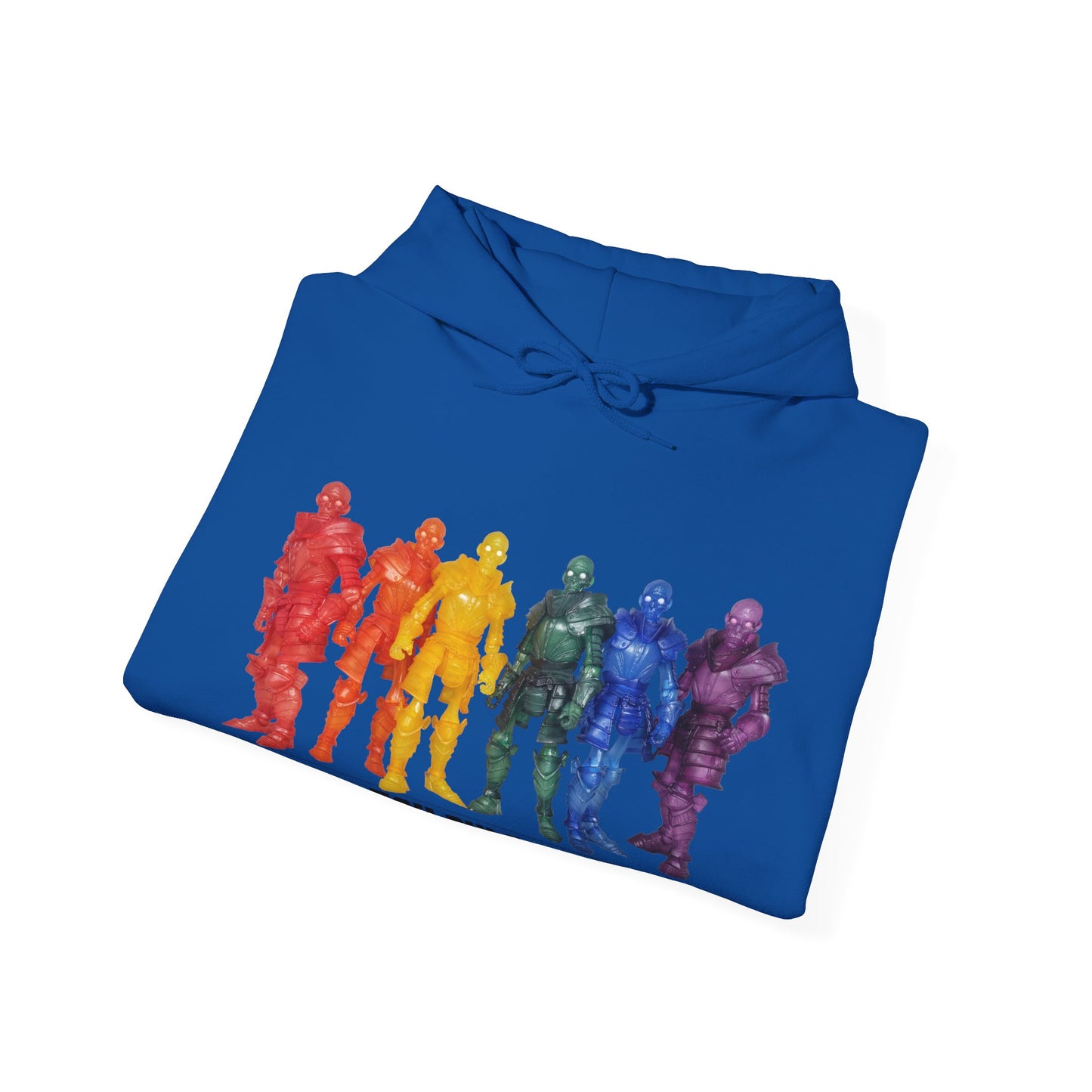 Rainbow Ghosts w/ Toy Culprits Black Logo | Mythic Legions | Fan Art | Pullover Hooodie