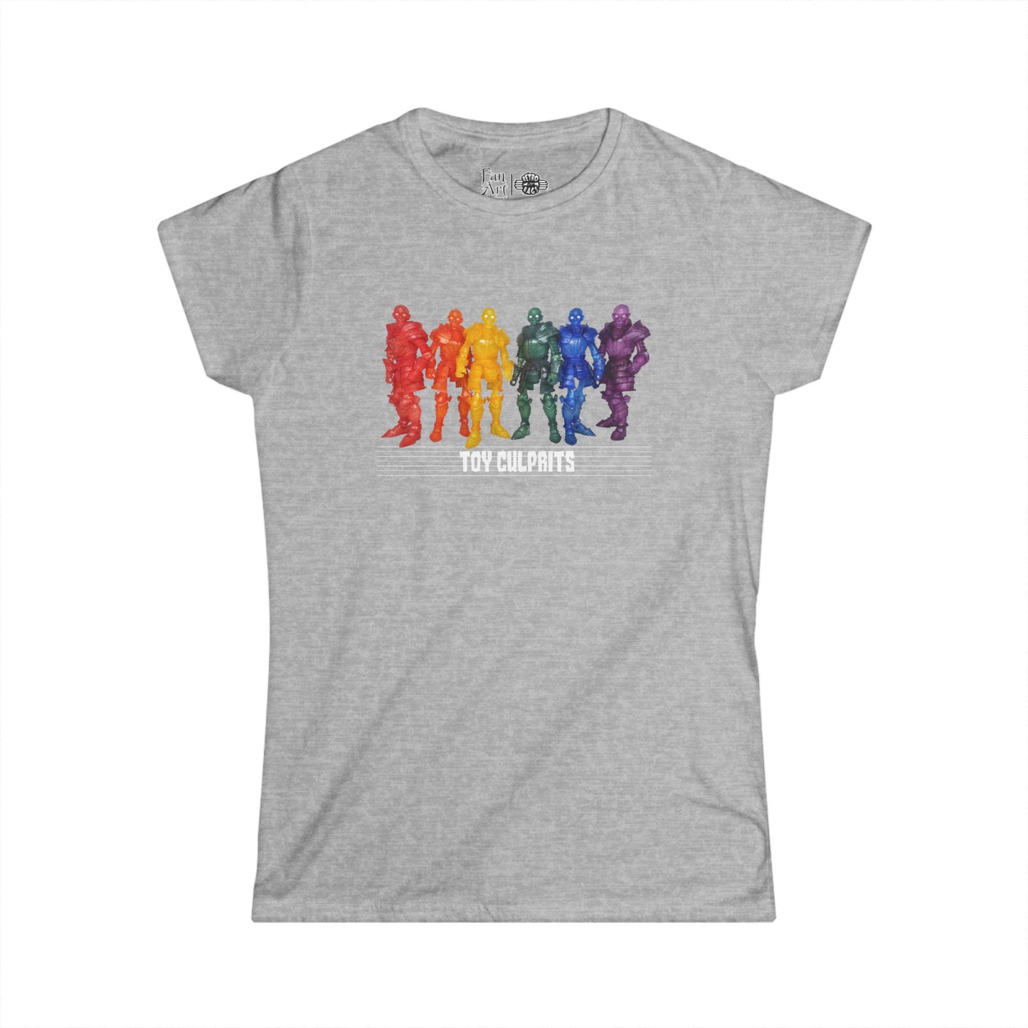 Rainbow Ghosts w/ Toy Culprits White Logo | Mythic Legions | Fan Art | Women's T-Shirt